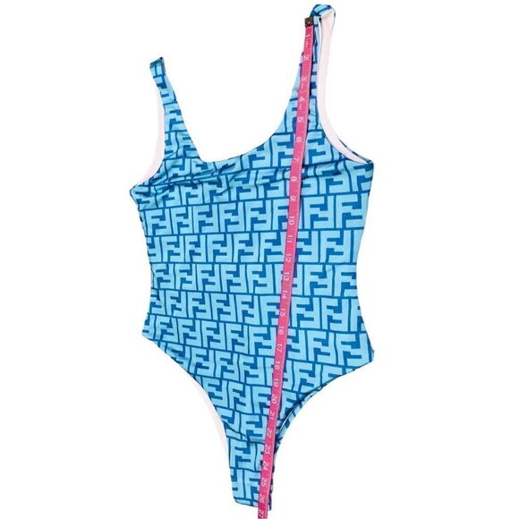 NEW Fashion Inspired FF Blue Bodysuit / Swimsuit - Picture 10 of 13